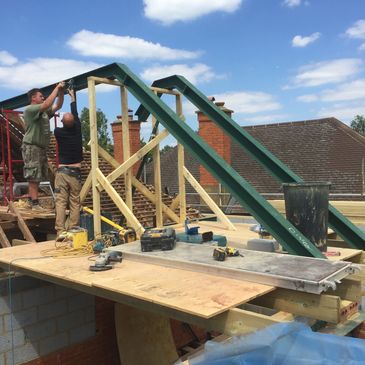 Structural internal alterations with steels in family home in Surrey