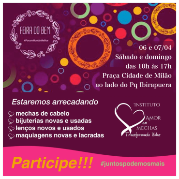 Evento de arrecadação de doações para o Instituto Amor Mechas em São Paulo.