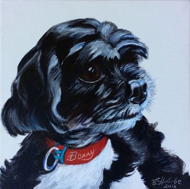 "Benny." Oil on canvas. 8" x 8"