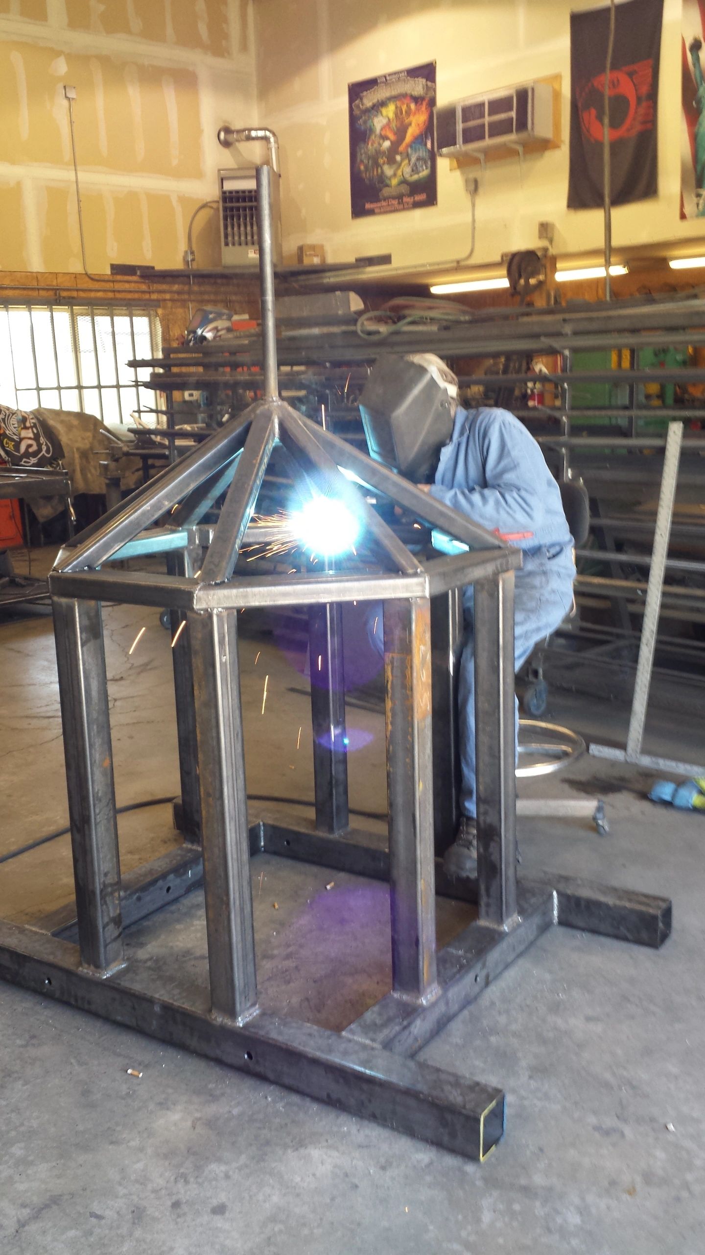 Custom Welding Fabrication Project - Helena Bike Tower.