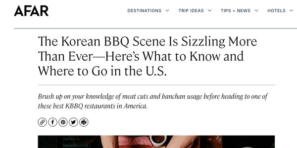 Article headline about the growing Korean BBQ scene in the U.S.