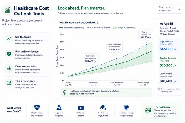 Healthcare cost outlook tools to plan and estimate future expenses.