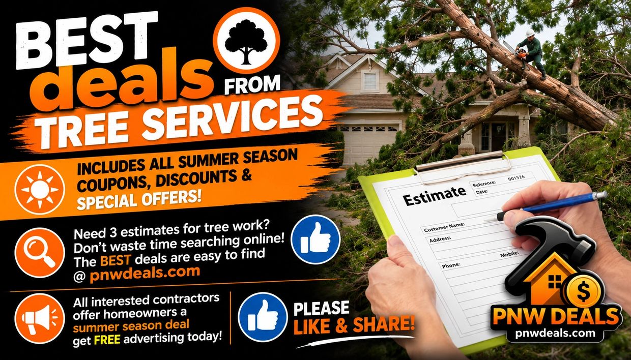 Best deals on tree services with summer coupons and free advertising.