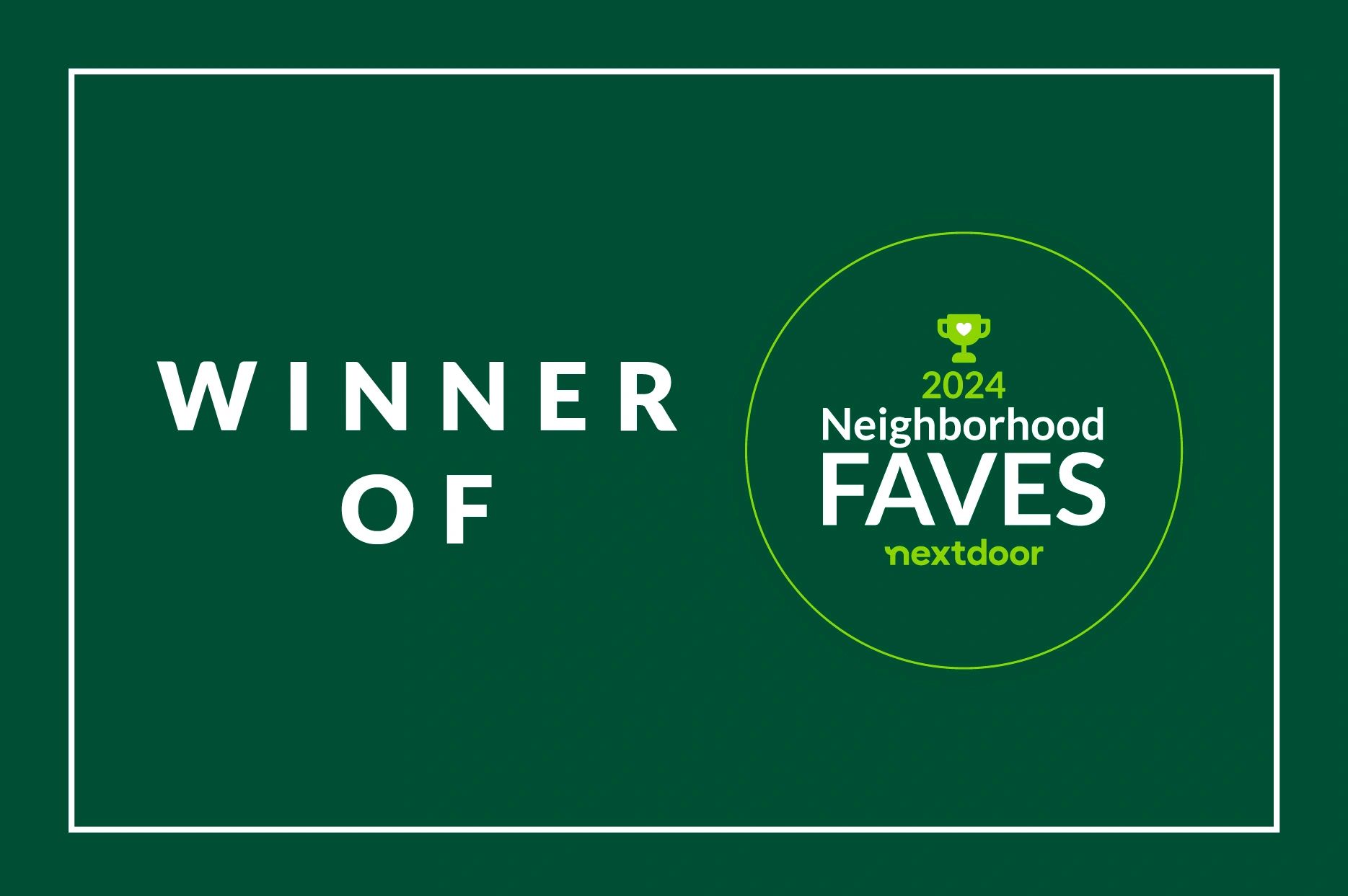 Heritage Appraisal is a 2024 was voted the winner of Nextdoor's Neighborhood Fave 2024 award