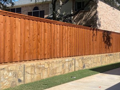 Backyard Stained fence