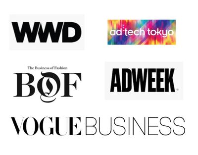 Collection of logos from major fashion and advertising publications and events.