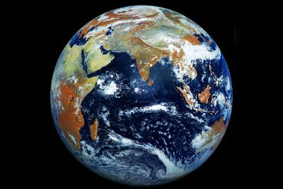 View of Earth showing Africa, Asia, and Australia.