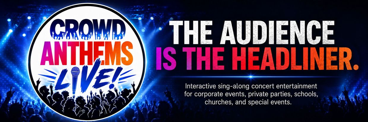 Crowd Anthems Live: Interactive concert where the audience shines.