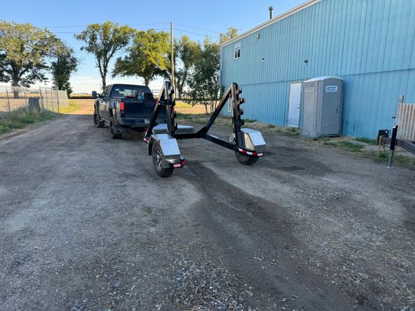 Black prestige mfg reel trailer with stainless fenders.