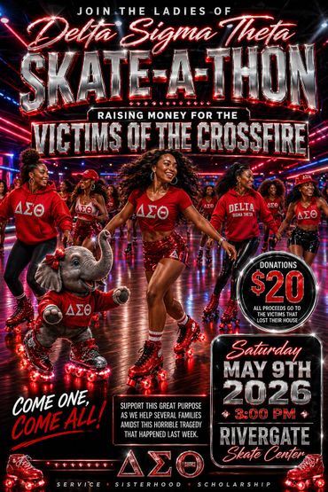 Delta Sigma Theta hosts a Skate-A-Thon to raise money for victims of the crossfire.