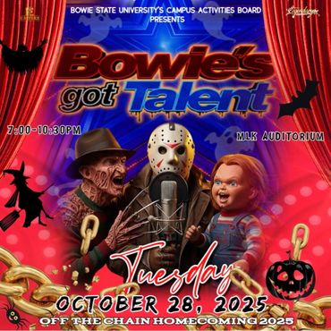 Poster for Bowie's Got Talent homecoming event on October 28, 2025.