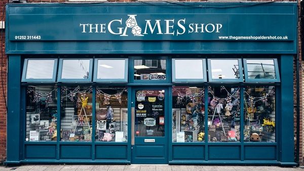 The shopfront of The Games Shop Aldershot