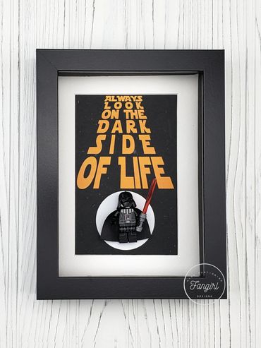 Always Look On The Dark Side of Life, Star Wars & Monty Python Parody, Framed Superhero.