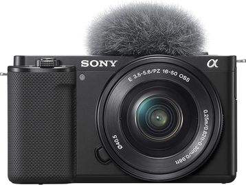 Sony mirrorless camera for beginners shoots 4k video and has articulating selfie screen, great for v