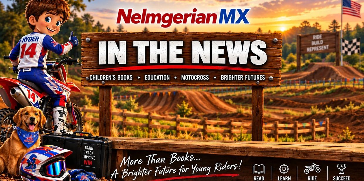 Nelmgerian MX in the news featuring kids motocross books, educational resources and youth rider deve