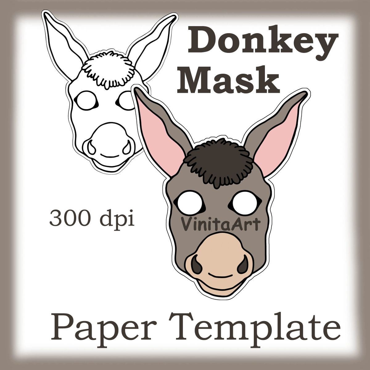 donkey face template