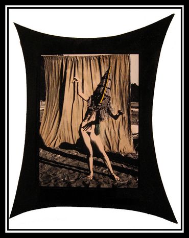 Wreck Beach 
'Tie One On' 
Party - portraits w/ Zimbabwe mask from Vancouver Folk Festival  1995