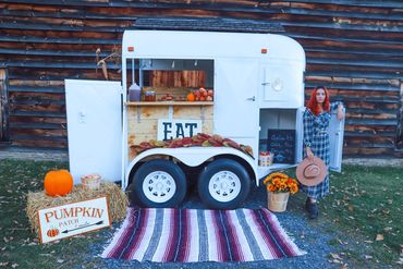 Horse Trailer Apple Cider Stand