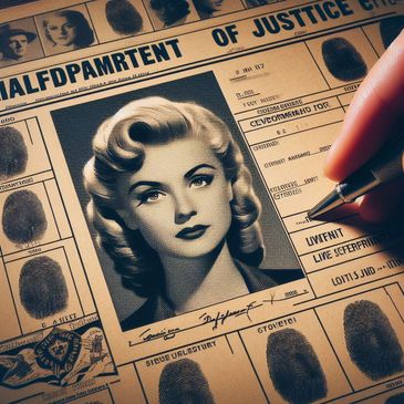 old timey ink fingerprint card