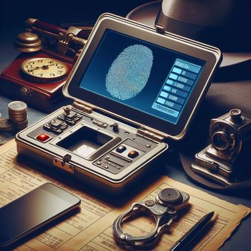 old timey livescan machine