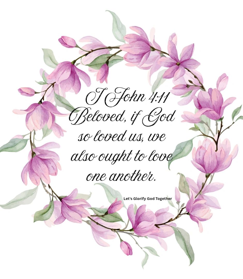 Bible verse edited in a Pink wreath 