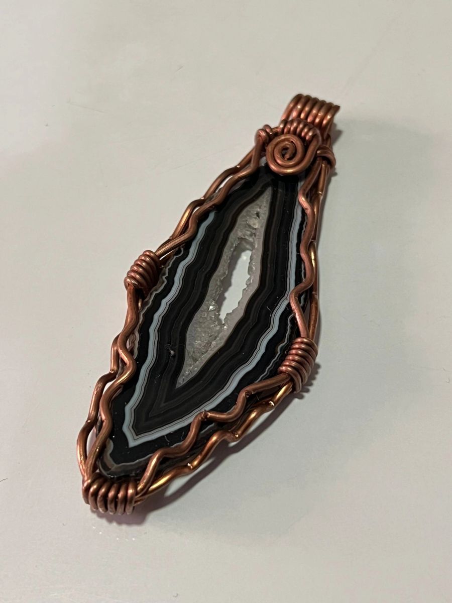 Banded Agate with Druzy Quartz Cave — view 1 of 2