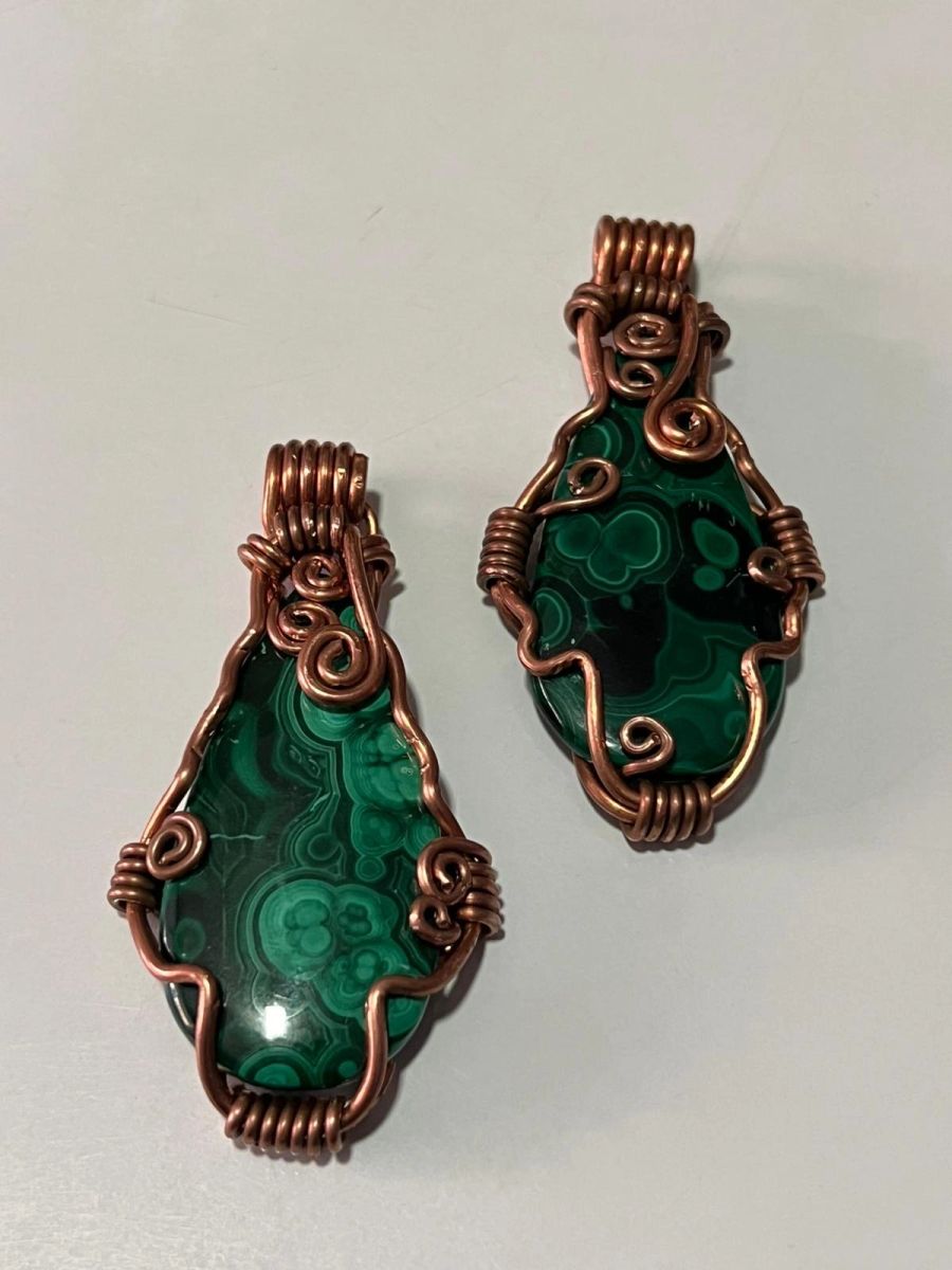 Malachite in Solid Copper — view 1 of 2