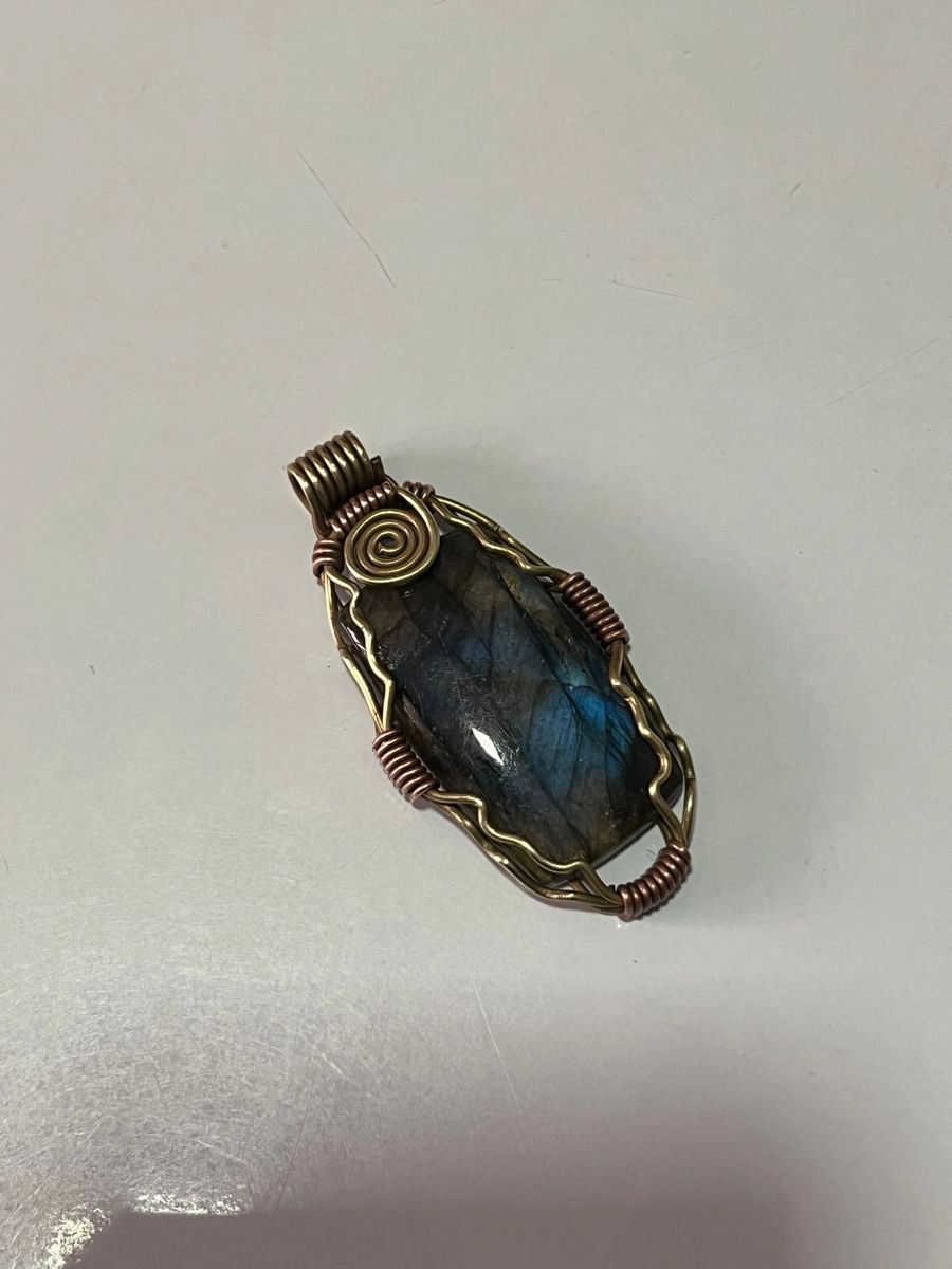 Labradorite Wrapped in Brass — view 1 of 1