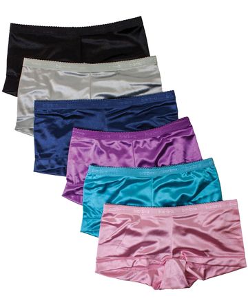 Satin Panties S to Plus Size Womens Underwear Full Coverage Brief  Multi-Pack
