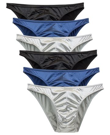 Satin Panties S to Plus Size Womens Underwear Full Coverage Brief  Multi-Pack