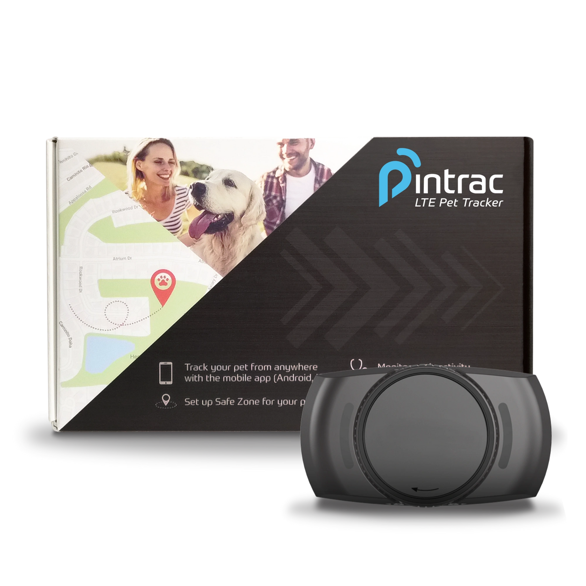 Pintrac LTE Pet Tracker w/ Optional Personalization