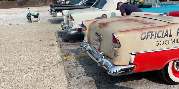 The 55 Chevy Indy Pace Car at a local car show, at the Dairy Barn, Greenville, Ohio