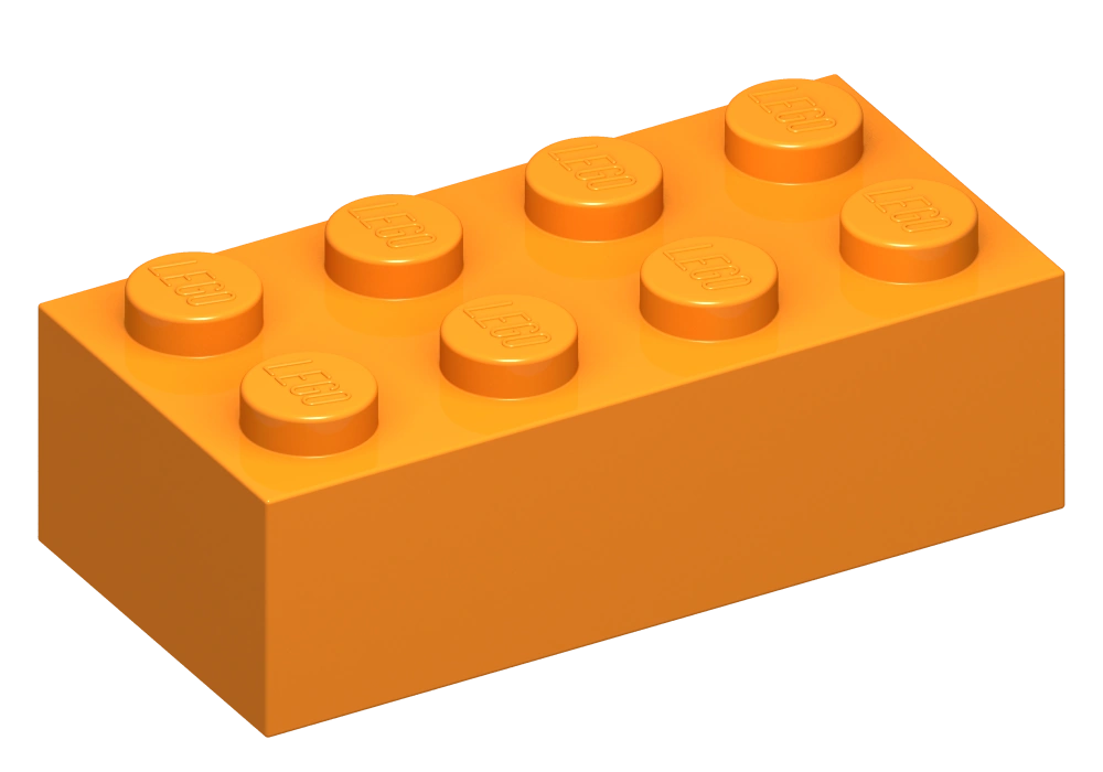 2x4 Brick - Orange