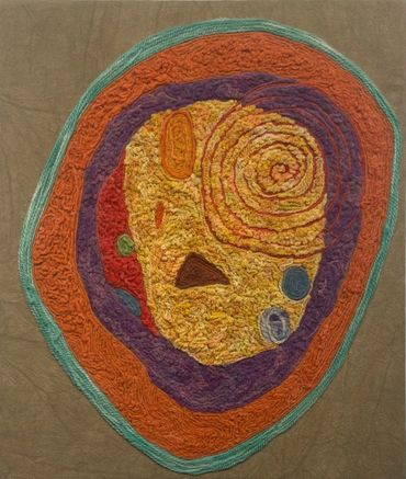 2024 | One
Yarn on hand dyed monks cloth | 26x22in