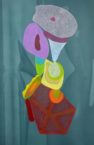 2024 | My son and me
Colored pencil on hand dyed paper  | 40x25in