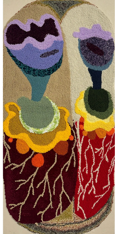 2024 | Together
Yarn on hand dyed monks cloth | 56x34in