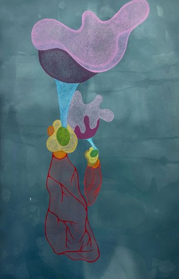 2024 | Kids never lie
Colored pencil on hand dyed paper  | 40x25in