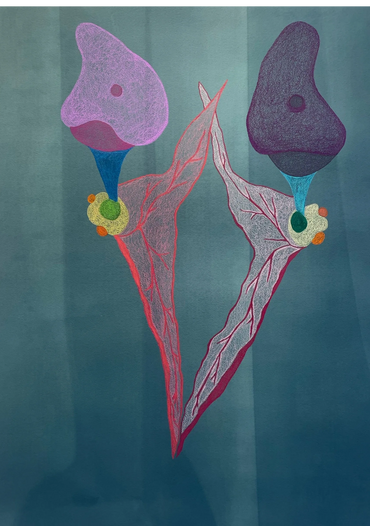 2024 | No dudo que tengo alas
Colored pencil on hand dyed paper  | 29.5x41in