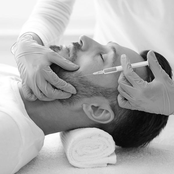 Man getting facial injection