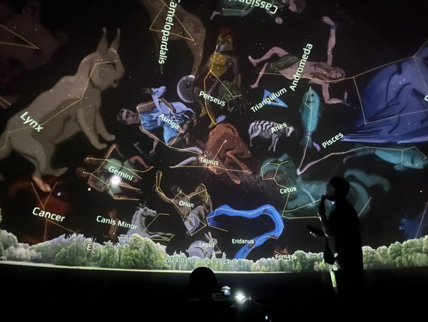 the constellations inside a planetarium with lynx andromeda and more in a stellarium base