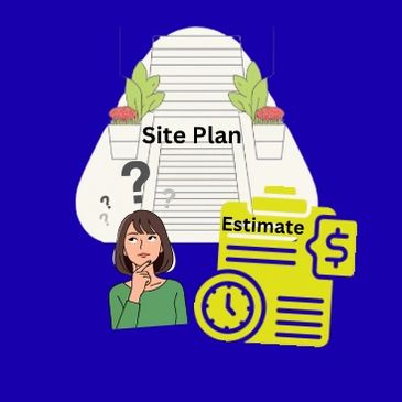 Woman confused about site plan and estimate details.