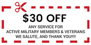 NJ Home Maintenance Services coupon for $30 off any service for active military members and veterans