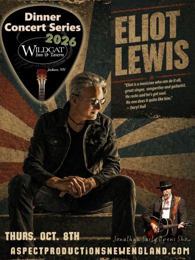 Eliot Lewis concert poster for October 8th at Wildcat Inn &amp; Tavern.