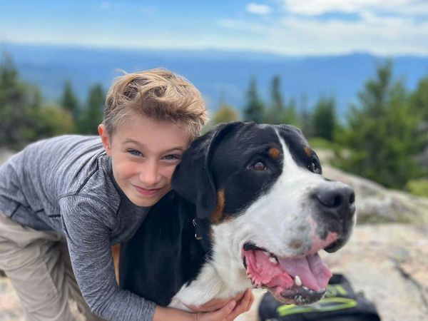 Trooper and Pierce on moutaintop