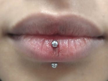 Vertical Labret Piercing