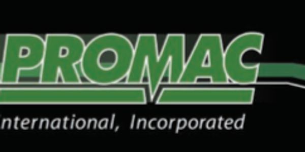Logo of PROMAC International, Incorporated on a black background.
