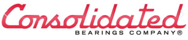 Logo of Consolidated Bearings Company in red and black.