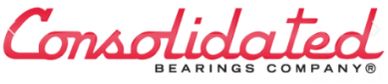 Logo of Consolidated Bearings Company in red and black.