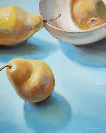 painting of three pears