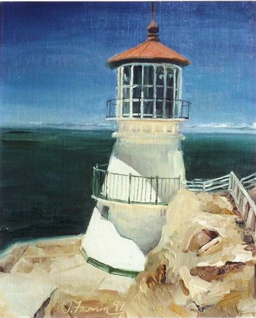 painting of Pt. Reyes Lighthouse